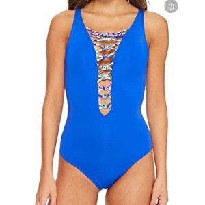Lilly Pulitzer ISLE LATTICE ONE-PIECE SWIMSUIT